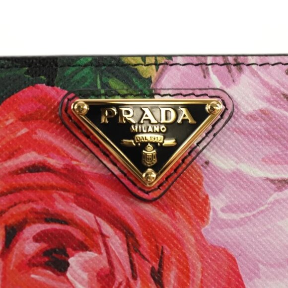 PRADA Bifold Wallet Leather Pink Auth 136570V - Picture 9 of 16